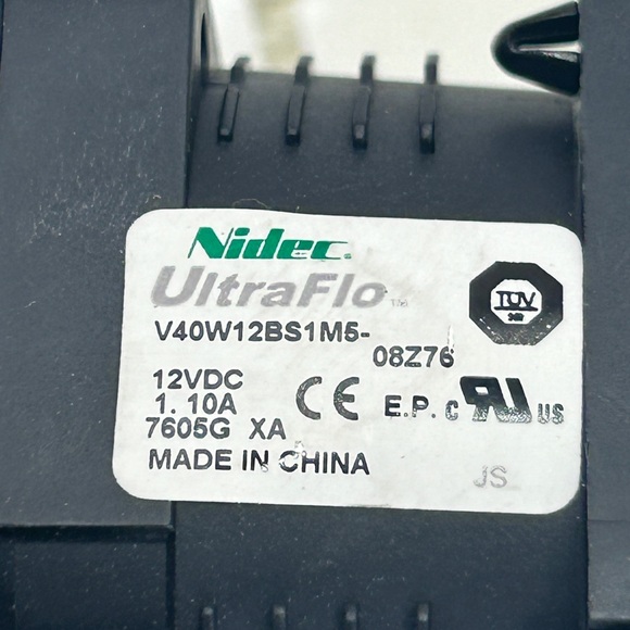NIDEC Ultraflow V40W12BS1M5-08276 by 12VDC
1. 10A 7605G XA Cooling Fan 2 for $50 - Picture 4 of 4